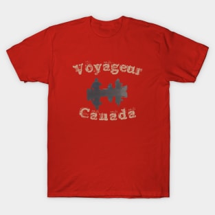 Voyageur Canoeing in Canada Down the mighty Saint Lawrence River T-Shirt